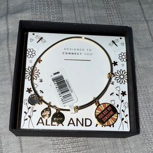 Alex and Ani Gold Bangle with Charms